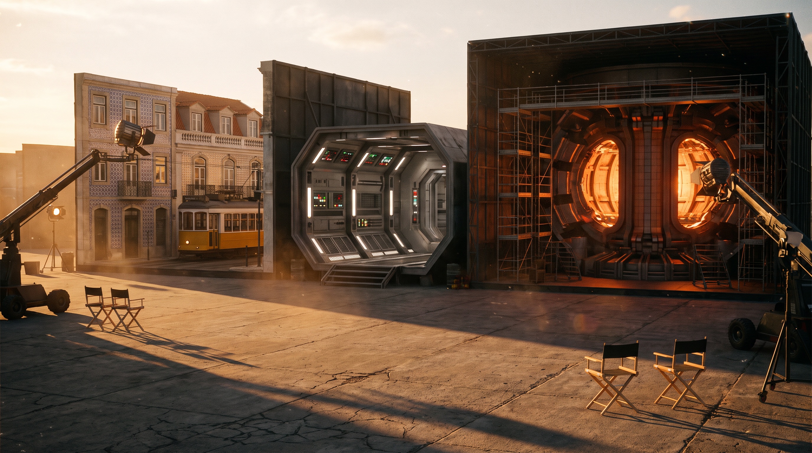 The Factory backlot — standing sets from Lisbon to orbit